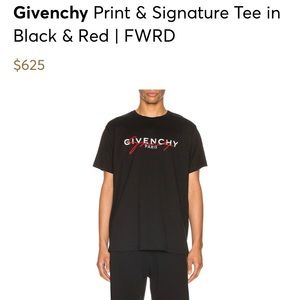 Givenchy print & signature Tee in black & red